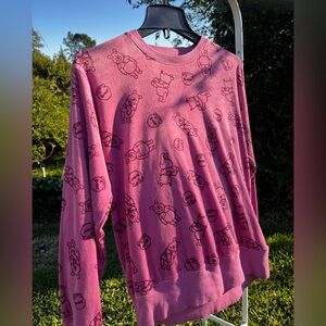 Velor long sleeve size small Winnie the Pooh Disney Pink Graphic Apparel